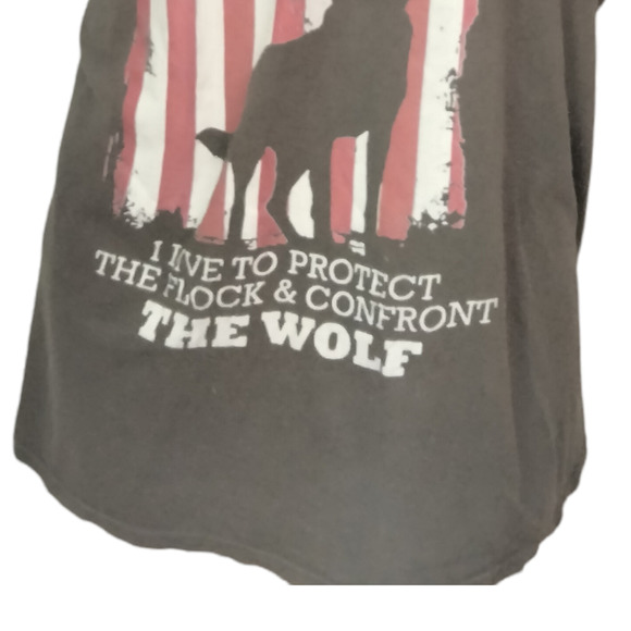 I Am the Sheepdog Patriotic Graphic TShirt Plus Size Size 3XL Shepherd Religious - Picture 5 of 8
